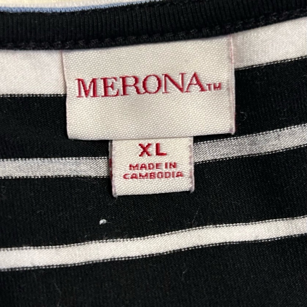 Merona‎ Striped Midi Dress - Black, Blue, Green - Picture 3 of 5